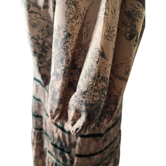 Entro Green Floral Print Surplice Mini Dress | Smocked Waist | Size L | NWT Entro Green Floral Print Surplice Mini Dress | Smocked Waist | Size L | NWT